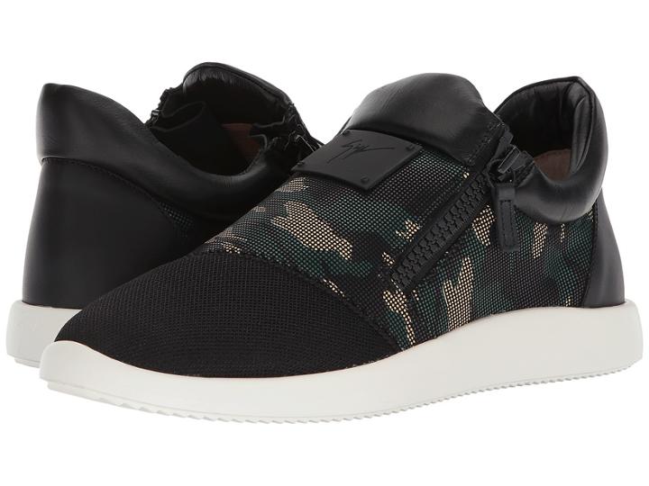 Giuseppe Zanotti Singles Camo Low Top Sneaker (black) Men's Shoes