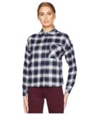 Pink Rose Oversized Drop Shoulder Button Down Shirt (black/slate) Women's Clothing