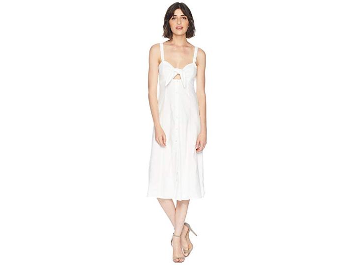 Splendid Dahlia Linen Slub Midi Dress (off-white) Women's Dress