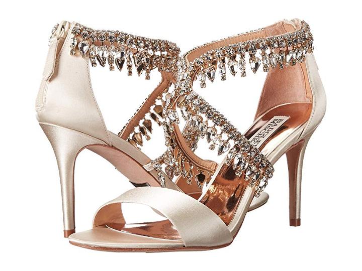 Badgley Mischka Grammy (ivory Satin) High Heels