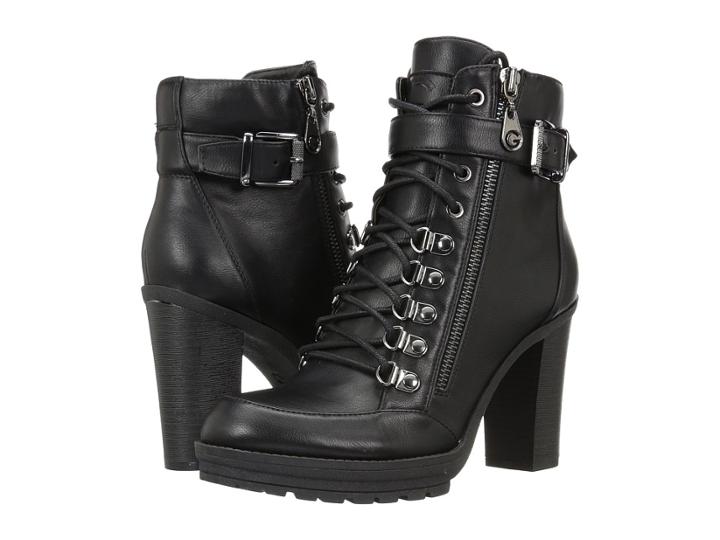 G By Guess Grazzy (black Hallstatt Pu) Women's Lace-up Boots