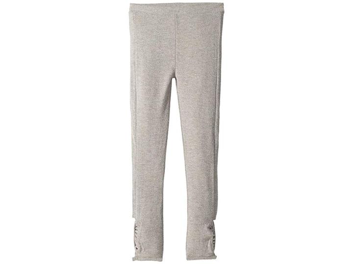 Chaser Kids Extra Soft Love Knit Strappy Side Detail Leggings (big Kids) (heather Grey) Girl's Casual Pants