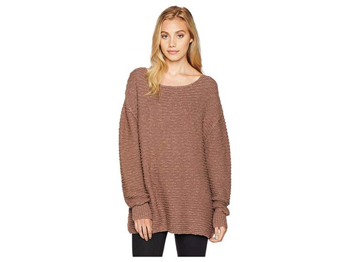 Free People Menace Solid Tunic (mauve) Women's Blouse