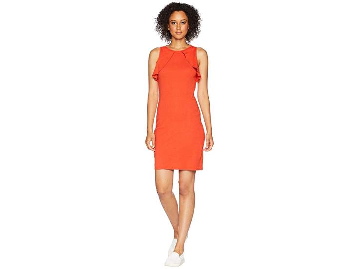 Three Dots Heritage Knit Dress (red Clay) Women's Dress