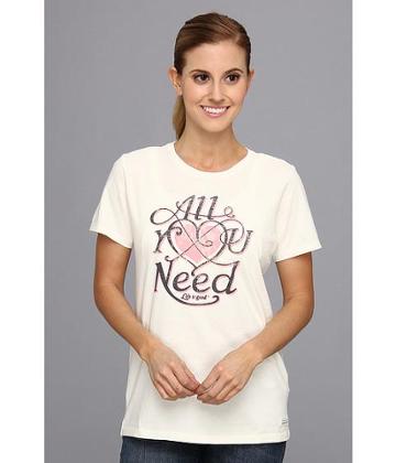 Life Is Good All You Need Crusher Tee (simply Ivory) Women's T Shirt