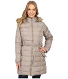 U.s. Polo Assn. Long Puffer Jacket With Fur Hood (moonrock) Women's Coat