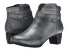 Softwalk Ivanhoe (pewter Antique Metallic Leather) Women's Zip Boots