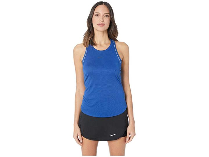 Nike Court Dry Tank Top (indigo Force/white/white/indigo Force) Women's Clothing