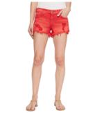 Hudson Kenzie Cut Off Jean Shorts In Red Alert (red Alert) Women's Shorts
