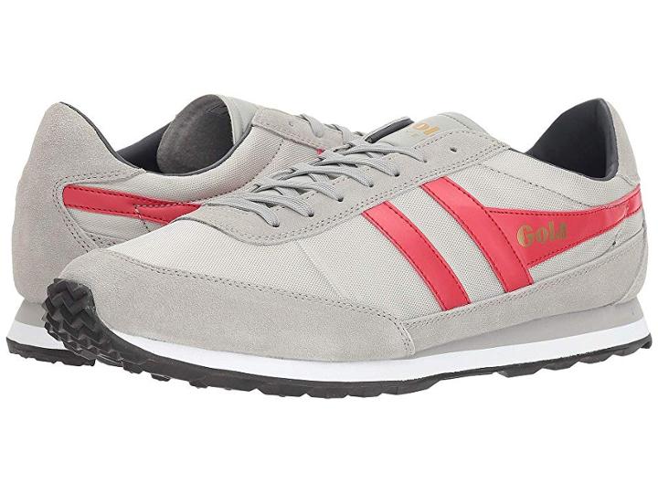 Gola Flyer (light Grey/red/navy) Men's Lace Up Casual Shoes