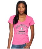 Champion College Louisville Cardinals University V-neck Tee (wow Pink) Women's T Shirt