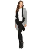 Christin Michaels Estella Two-tone Cardigan (grey/black) Women's Sweater