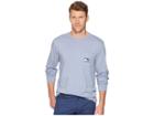 Vineyard Vines Long Sleeve Vampire Whale Pocket Tee (summer Evening) Men's T Shirt