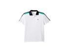 Lacoste Kids Short Sleeve Color Block Tennis Polo (little Kids/big Kids) (white/navy Blue/papeete) Boy's Clothing