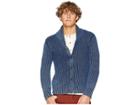 Frye Jefferson Long Sleeve Shawl Cardigan (indigo) Men's Sweater
