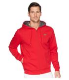 Lacoste Full Zip Hoodie Fleece Sweatshirt (red/pitch) Men's Sweatshirt