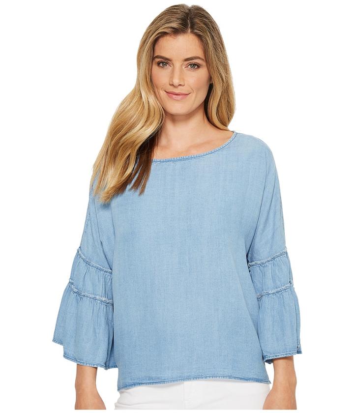 Liverpool Voluminous Sleeve Shirt (sonoma Light) Women's Clothing