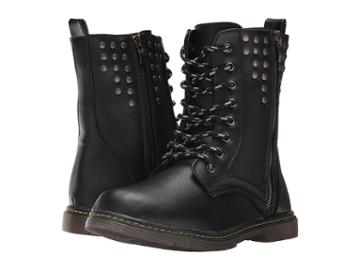Kensie Girl Kids Studded Boot (little Kid/big Kid) (black) Girls Shoes