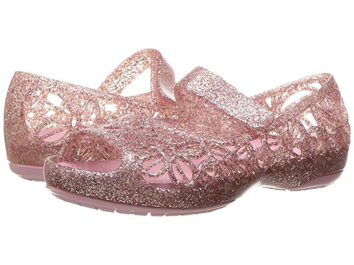 Crocs Kids Isabella Glitter Jelly Flat Ps (toddler/little Kid) (blossom) Girls Shoes