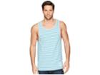 Puma Summer Breton Stripe Tank Top (light Gray Heather) Men's Sleeveless