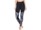 Nike Gym Flutter Print Power Tights (black/atmosphere Grey/black) Women's Casual Pants