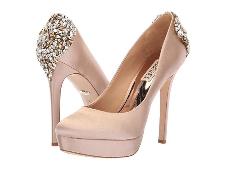 Badgley Mischka Viola (latte Satin) High Heels