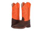 Old West Kids Boots Broad Square Toe (big Kid) (brown 2) Cowboy Boots