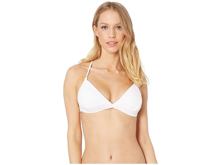 Roxy Color My Life Moderate Fix Tri Swimsuit Top (bright White) Women's Swimwear