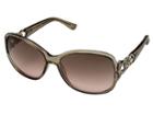 Guess Gf6045 (shiny Beige/gradient Brown) Fashion Sunglasses