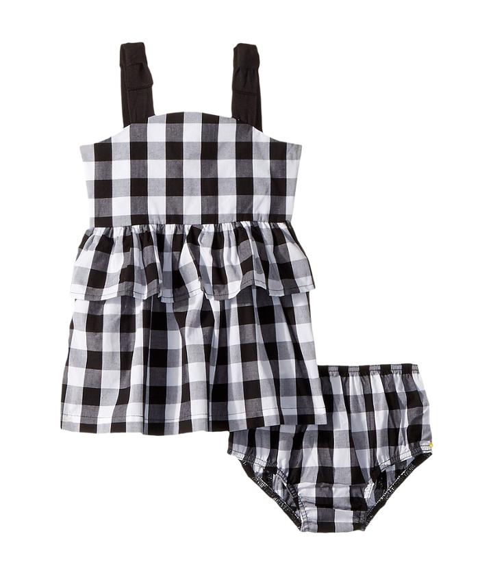 Kate Spade New York Kids Gingham Sundress (infant) (fresh White/black) Girl's Dress