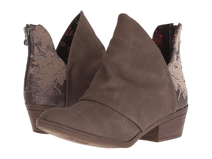 Blowfish Skirr-b (mushroom Rustic Fx Suede/pewter) Women's Pull-on Boots