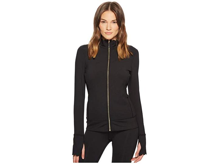 Kate Spade New York Athleisure Scallop Jacket (black) Women's Coat