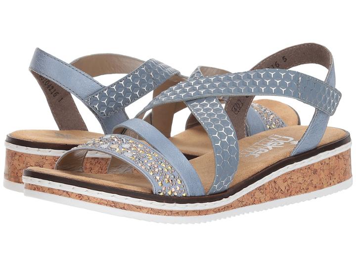 Rieker V3663 Lindsey 63 (super/sky/sky/bleu/silver) Women's Shoes