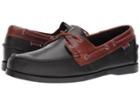 Sebago Spinnaker (black/brown Oiled Waxy) Men's Lace Up Moc Toe Shoes