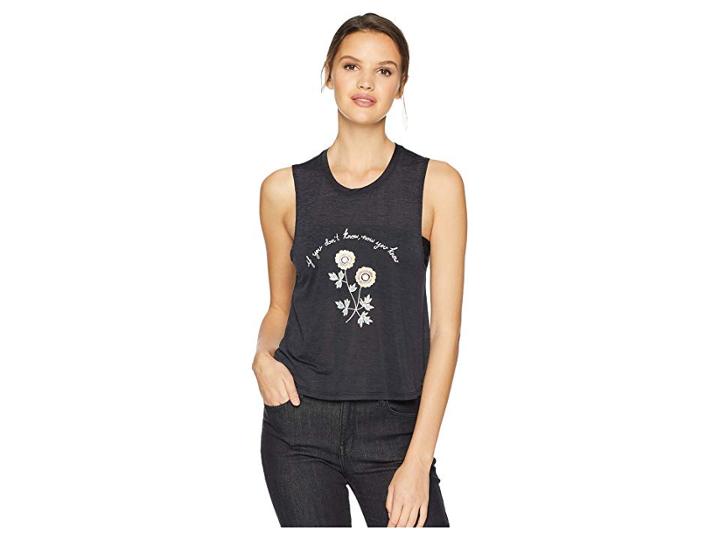 Spiritual Gangster Don't Know Crop Tank Top (vintage Black) Women's Sleeveless