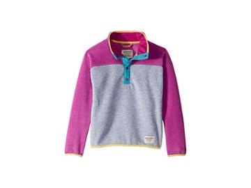 Burton Kids Spark Anorak (little Kids/big Kids) (gray Heather/grapeseed) Kid's Coat