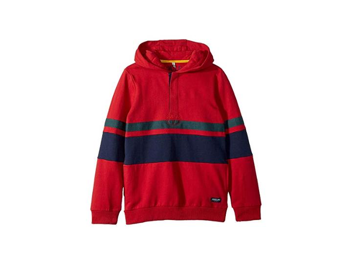 Joules Kids Pullover Striped Sweatshirt (toddler/little Kids/big Kids) (red) Boy's Sweatshirt