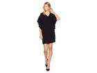 Lauren Ralph Lauren Flutter-sleeve Shift Dress (polo Black) Women's Dress