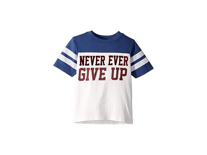 Peek Never Ever Give Up Tee (toddler/little Kids/big Kids) (white) Boy's T Shirt