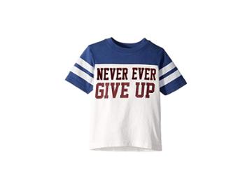 Peek Never Ever Give Up Tee (toddler/little Kids/big Kids) (white) Boy's T Shirt