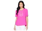 Trina Turk Florene Top (brilliant Fuchsia) Women's Clothing