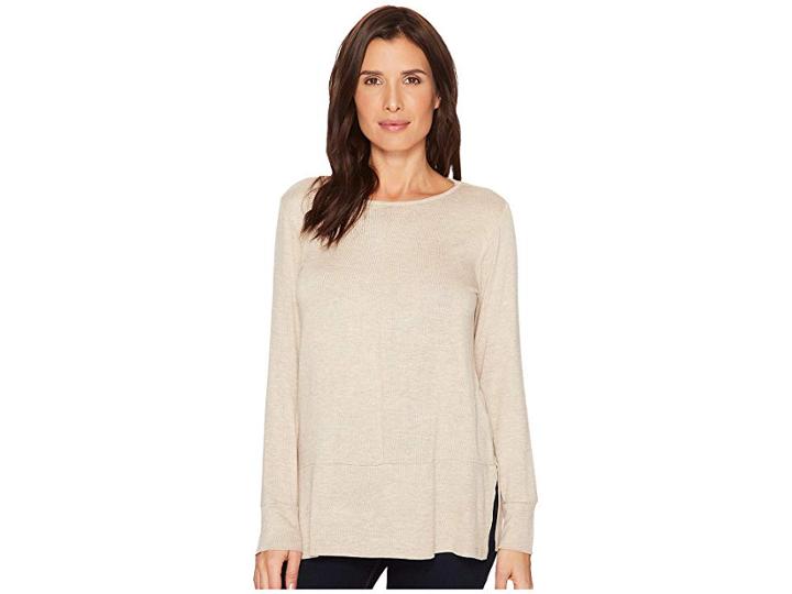 B Collection By Bobeau Jayme Pullover Knit T-shirt (melange Khaki) Women's T Shirt