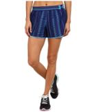 Under Armour Ua Printed Perfect Pace Short (europa Purple/jazz Blue/reflective) Women's Shorts