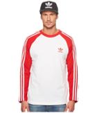 Adidas Originals 3-stripes Long Sleeve Tee (scarlet) Men's T Shirt