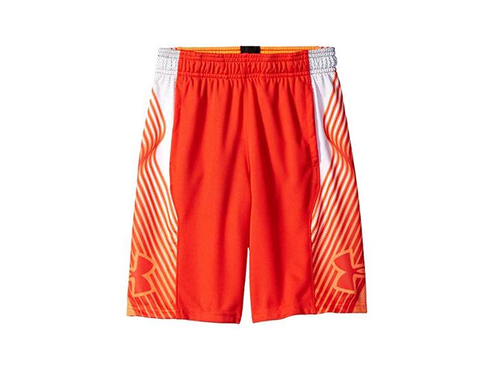 Under Armour Kids Space The Floor Novelty Shorts (big Kids) (radio Red/magma Orange/radio Red) Boy's Shorts
