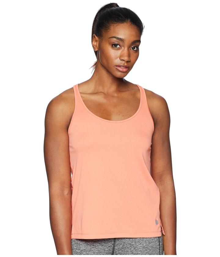 Asics Legends Loose Tank Top (coralicious Heather) Women's Sleeveless
