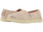 Toms Kids Alpargata (little Kid/big Kid) (rose Cloud Twill Glimmer) Girl's Shoes