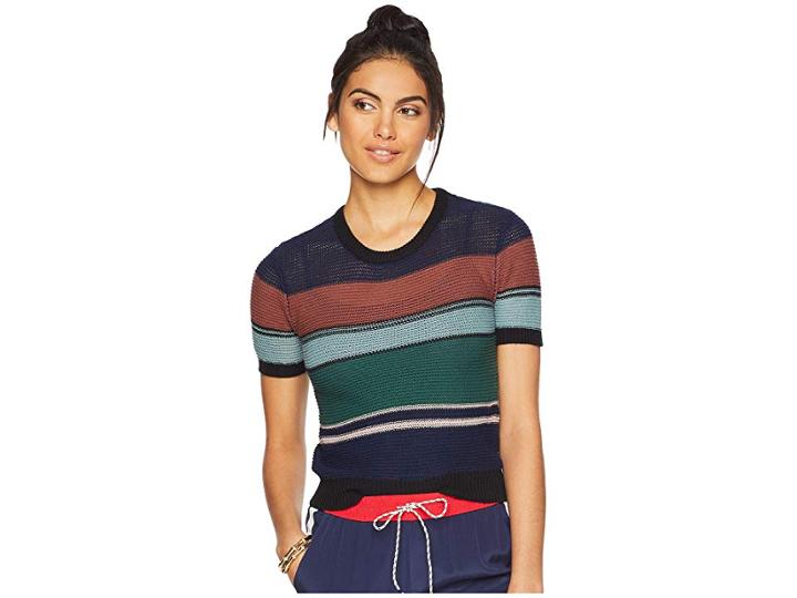 Rvca Brightside Sweater (shady Blue) Women's Sweater