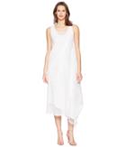 Sportmax Abatina Textured Sheer Sleeveless Dress (white) Women's Dress