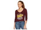 Champion College Minnesota Golden Gophers Long Sleeve V-neck Tee (maroon) Women's T Shirt